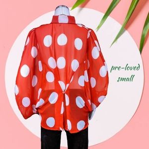 Auditions polka dot top -so cute - size medium"+
